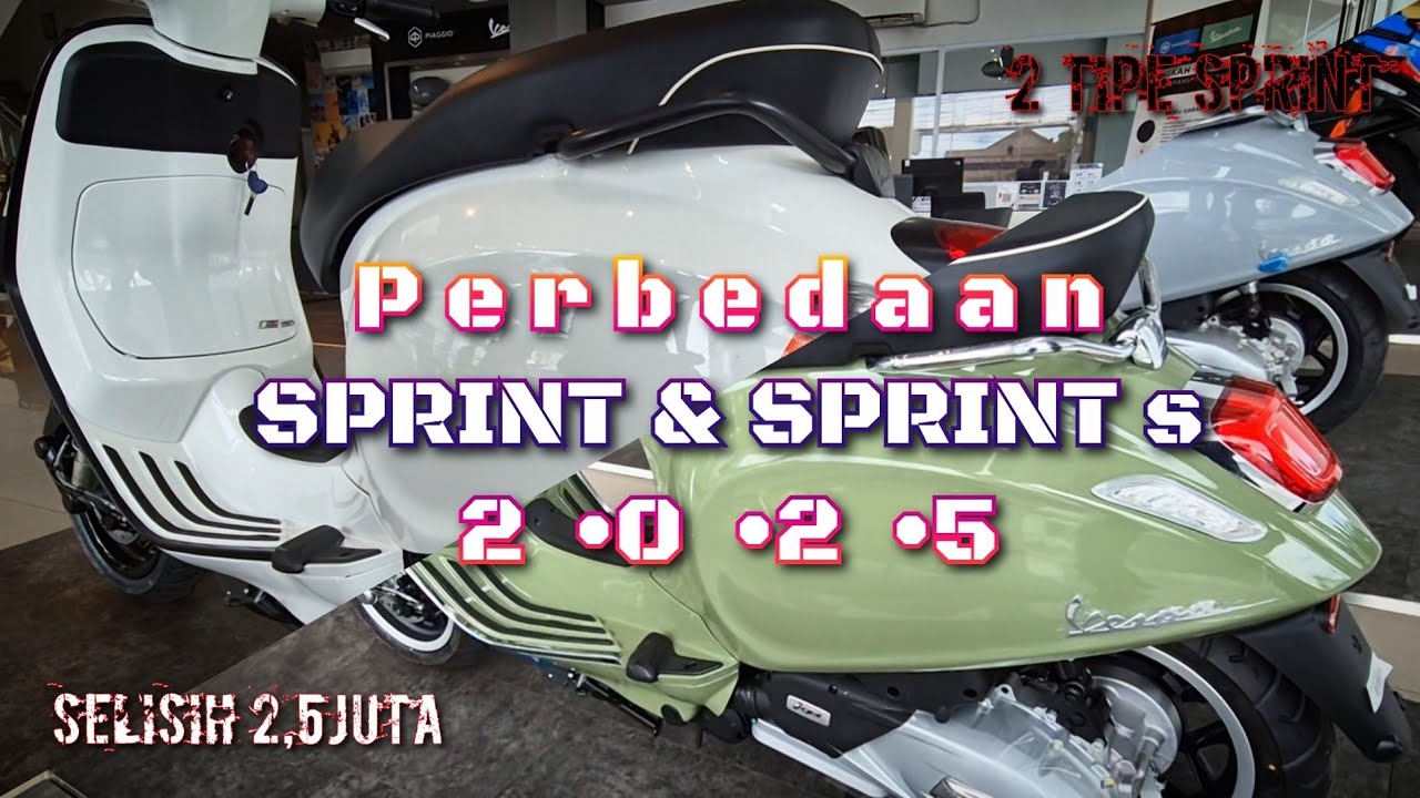 Selisih 2,5 juta ! Apa Saja Perbedaan Vespa SPRINT & SPRINT s 2025 ?