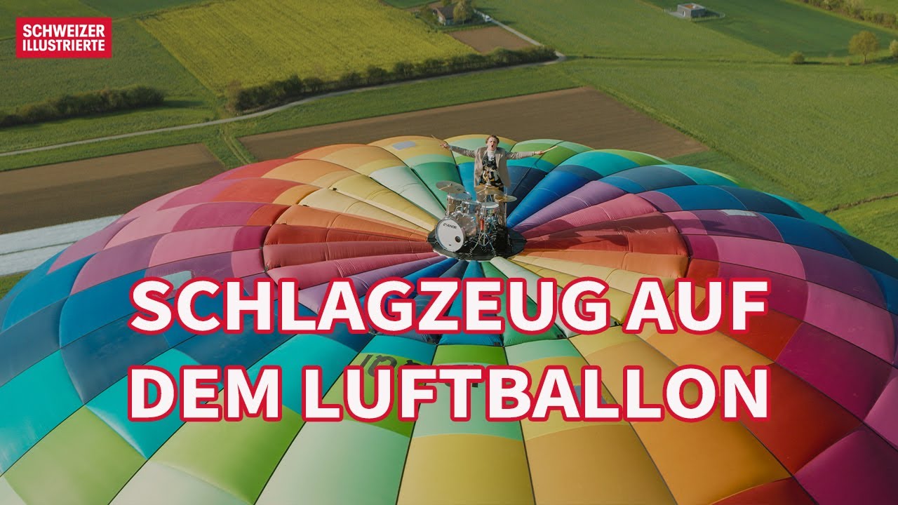 Nickless spielt in 120 Metern H&ouml;he Schlagzeug
