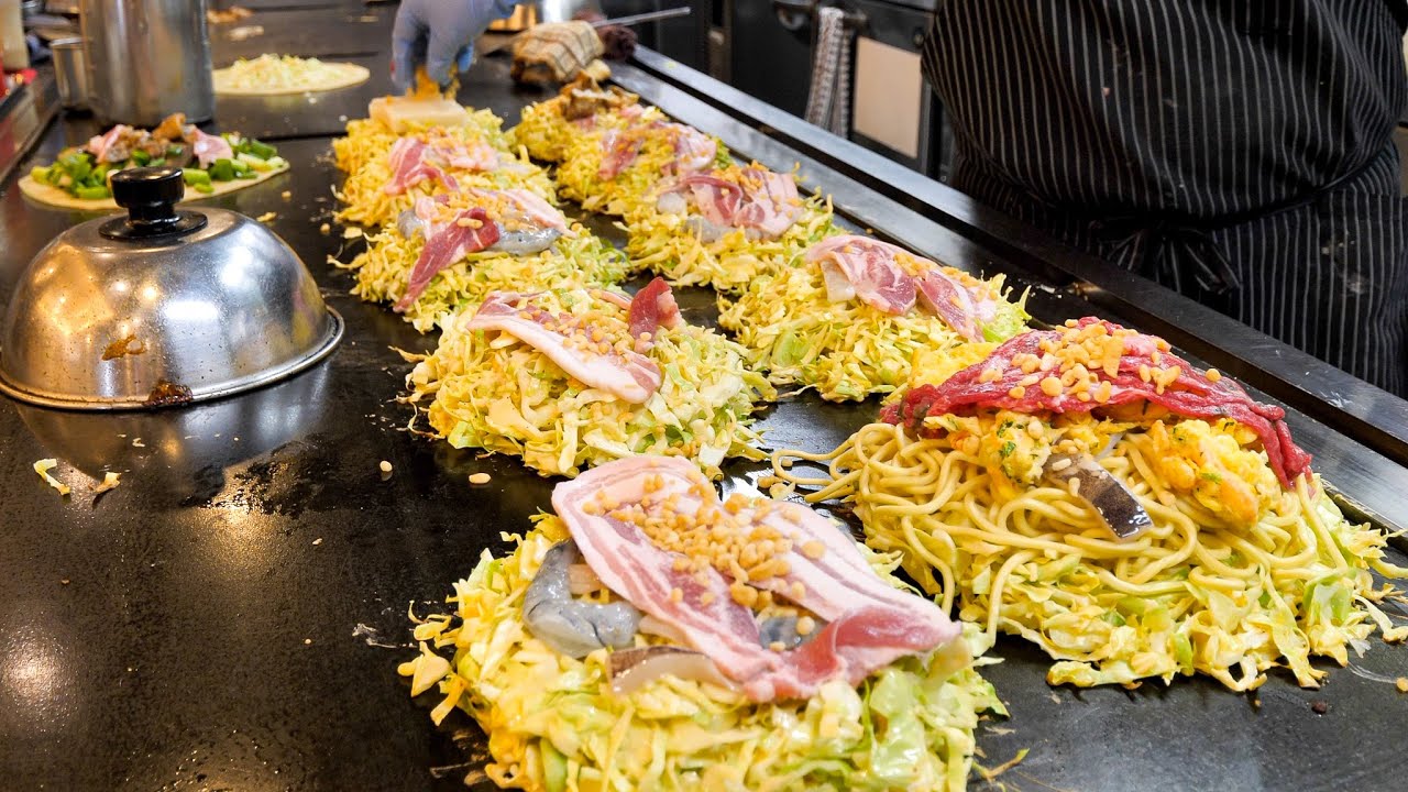 大阪）驚異的な超絶焼そばラッシュ！常連が殺到する大阪お好み焼き店の鮮やかな注文さばき丨Best Okonomiyaki in Osaka