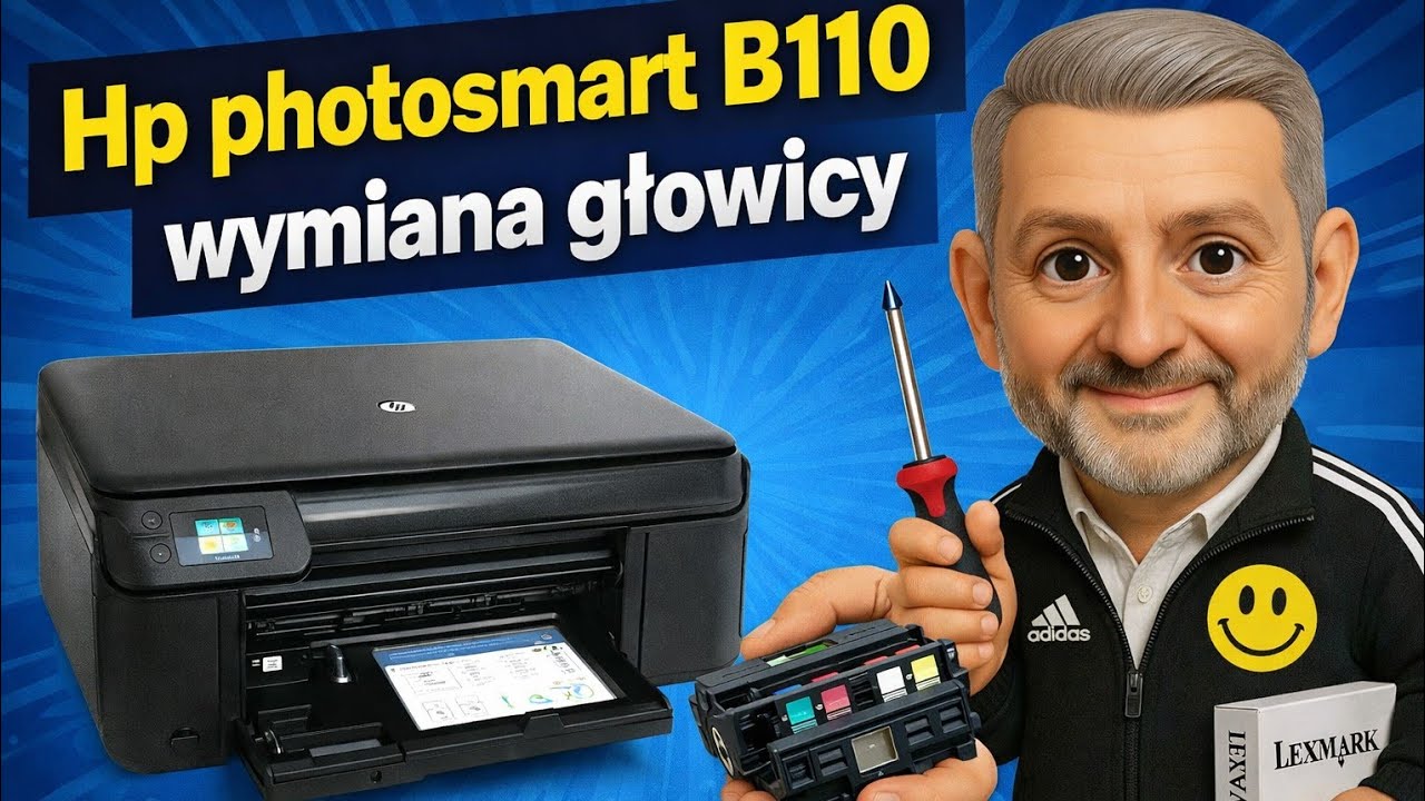 HP PHOTOSMART B110 🖨️ Wymiana głowicy