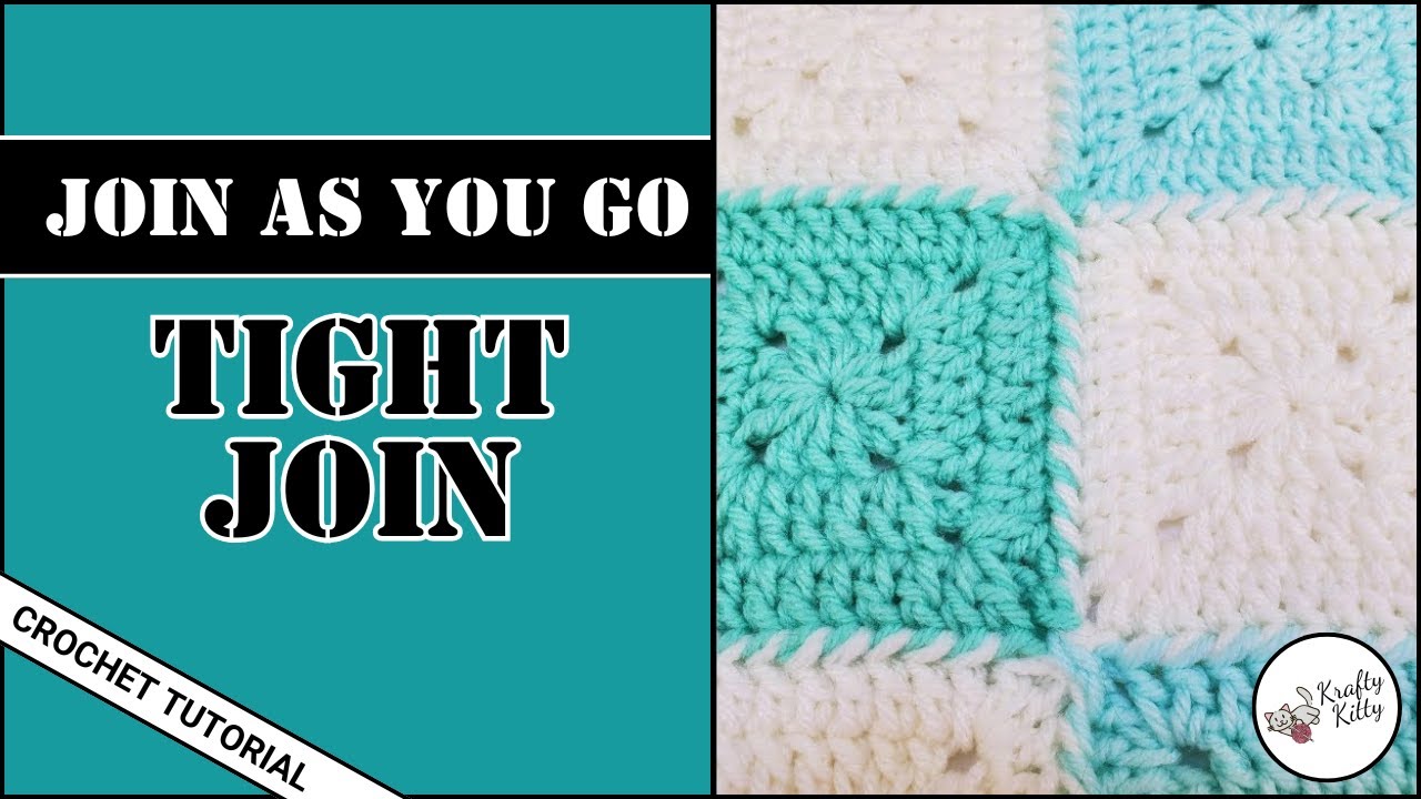 TIGHT JOIN AS YOU GO (JAYG) CROCHET TUTORIAL | EASY CROCHET TUTORIAL | JOIN AS YOU GO GRANNY SQUARES