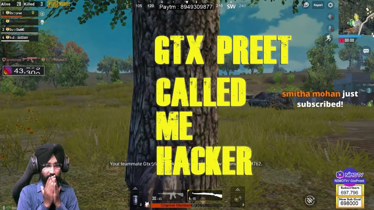 Killed gtx Preet whole squad 1v3 situation...............STING CLAN.