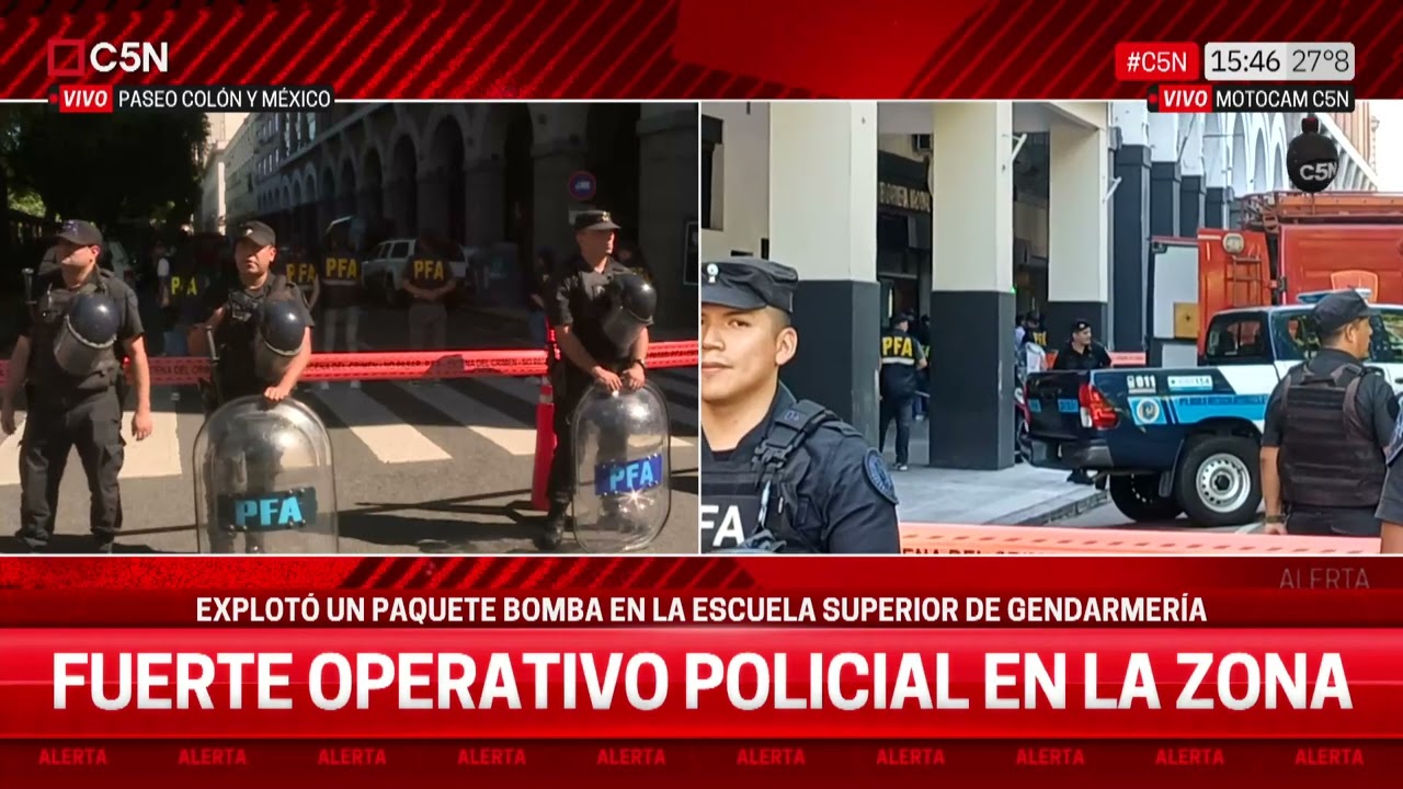 QUÉ SE SABE del PAQUETE BOMBA en GENDARMERÍA