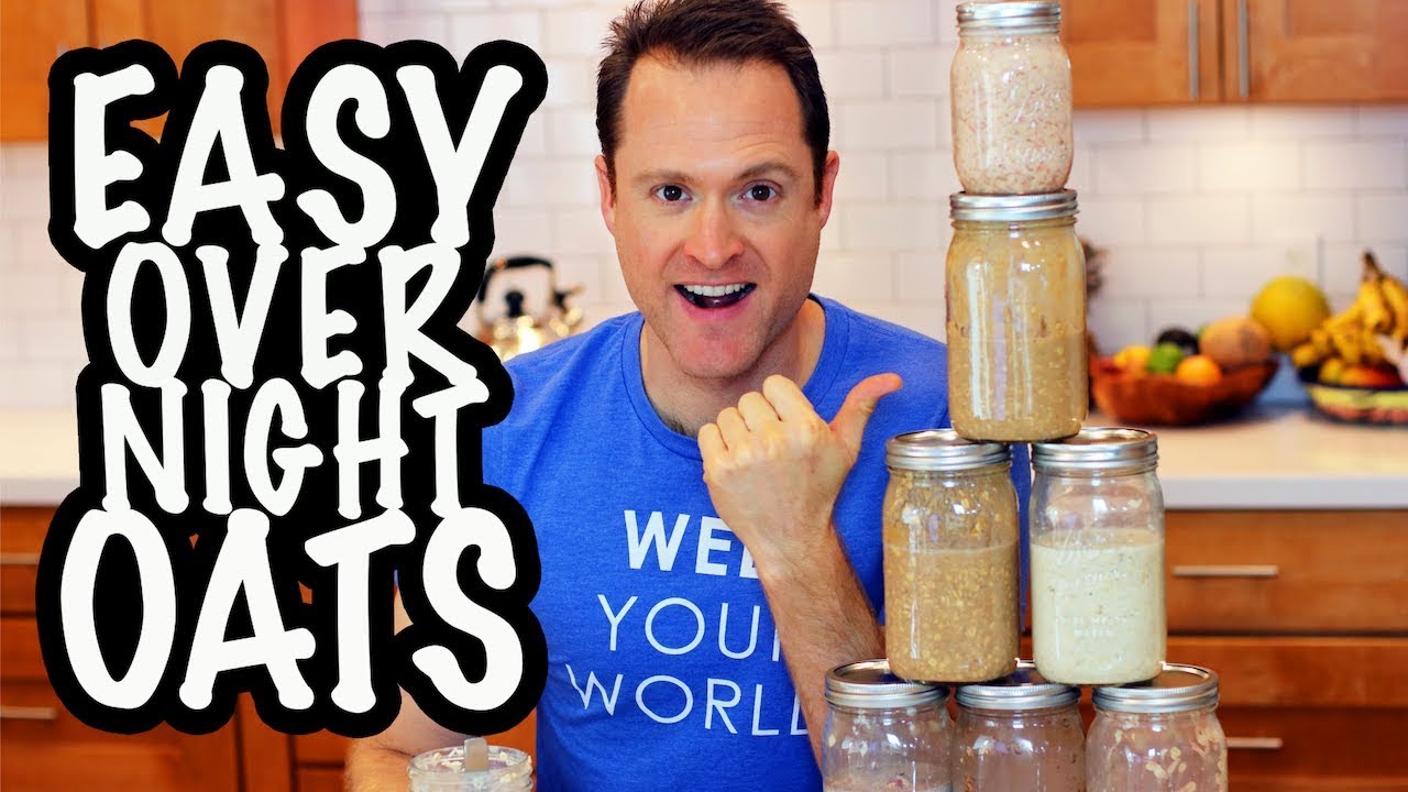 Quick Overnight Oats 5 Ways! Vegan, Sugar-Free