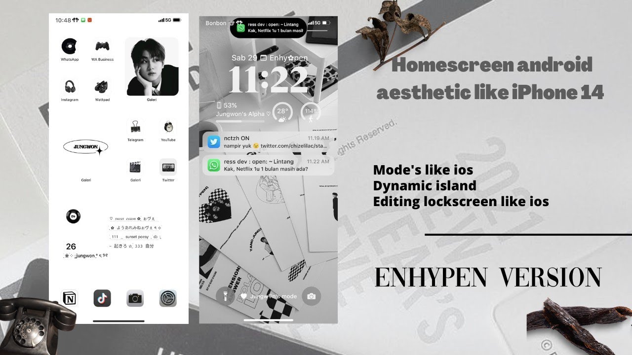 how to have homescreen aesthetic without ios launcher [redmi note 11 pro 5g] 🎧