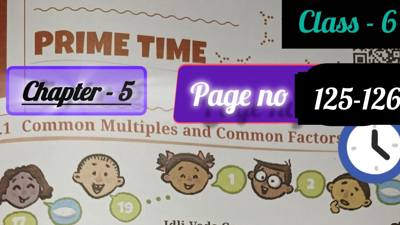 Prime Time || Chapter-5 || Class - 6 maths || Page no - 125-126 || #ganitaparkash #cbse #ncert 