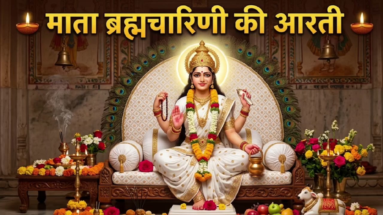 Navratri Day 2 Aarti | Jai Ambe Brahmacharini Mata 🙏 comment में जय माता दी जरूर लिखे ❤️🙏🏻📿