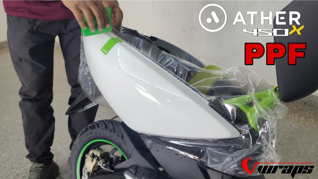 Ather 450x PPF Installation / scooter paint protection film @VwrapsSikar