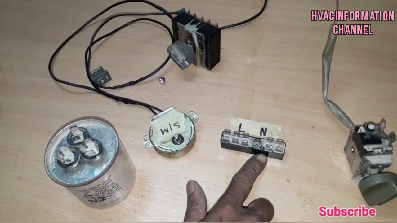 window ac connection compressor fan motor selector switch/window ac Troubleshooting hindi