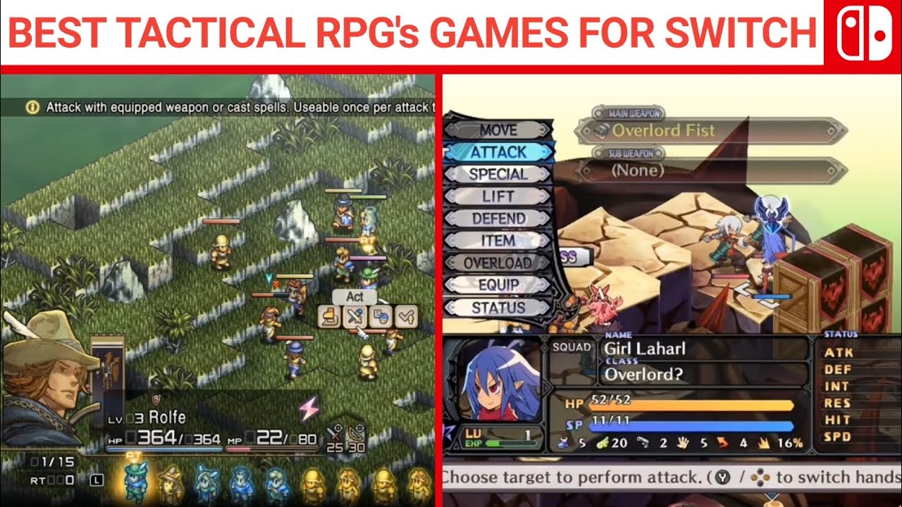 Top 15 Best Tactical RPG's Games for Nintendo Switch