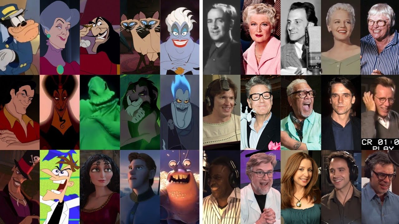 Disney Villains Voice Actors | Live Vs Animation | Side By Side Comparison