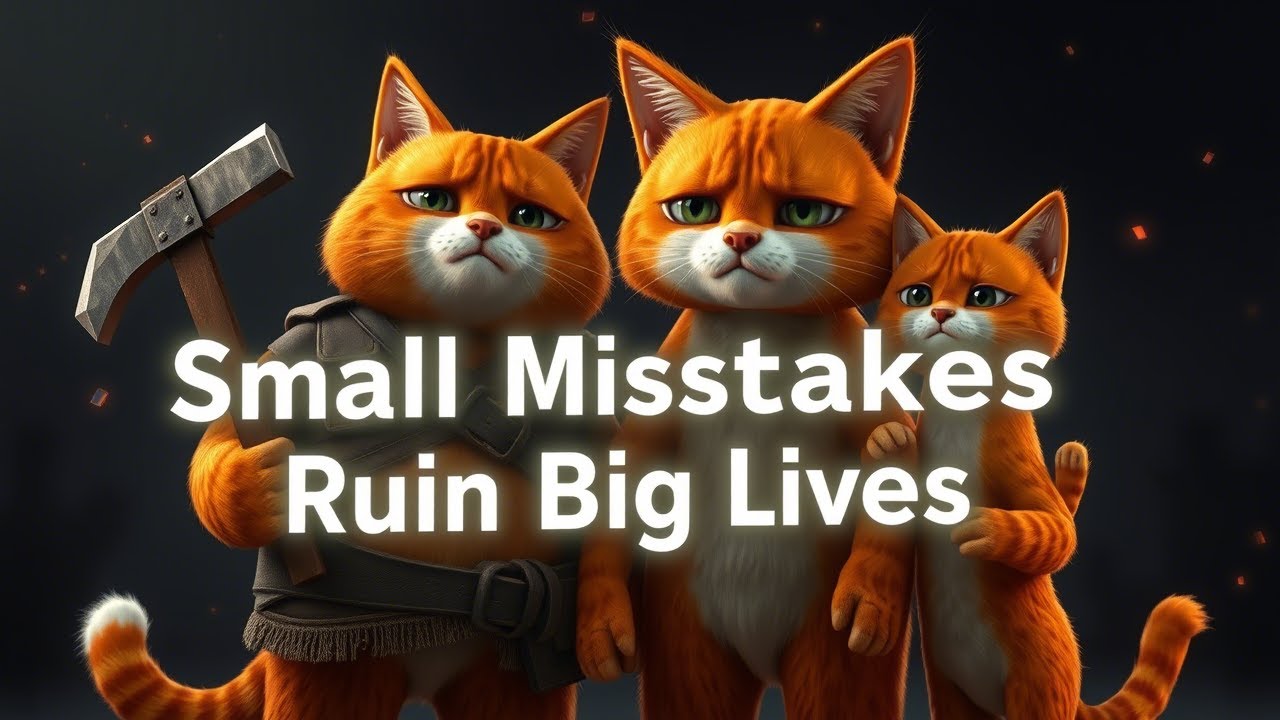 Small Mistakes Ruin Big Lives #catshortsvideo #sadcatstory #emotionalanimation #anthropomorphiccat