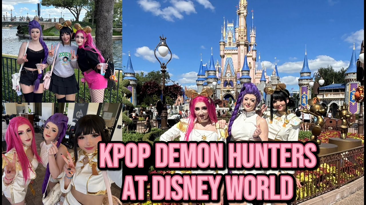 HUNTRIX GOES TO DISNEY WORLD!! Kpop demon hunters cosplay vlog, drinking around the world at Epcot!