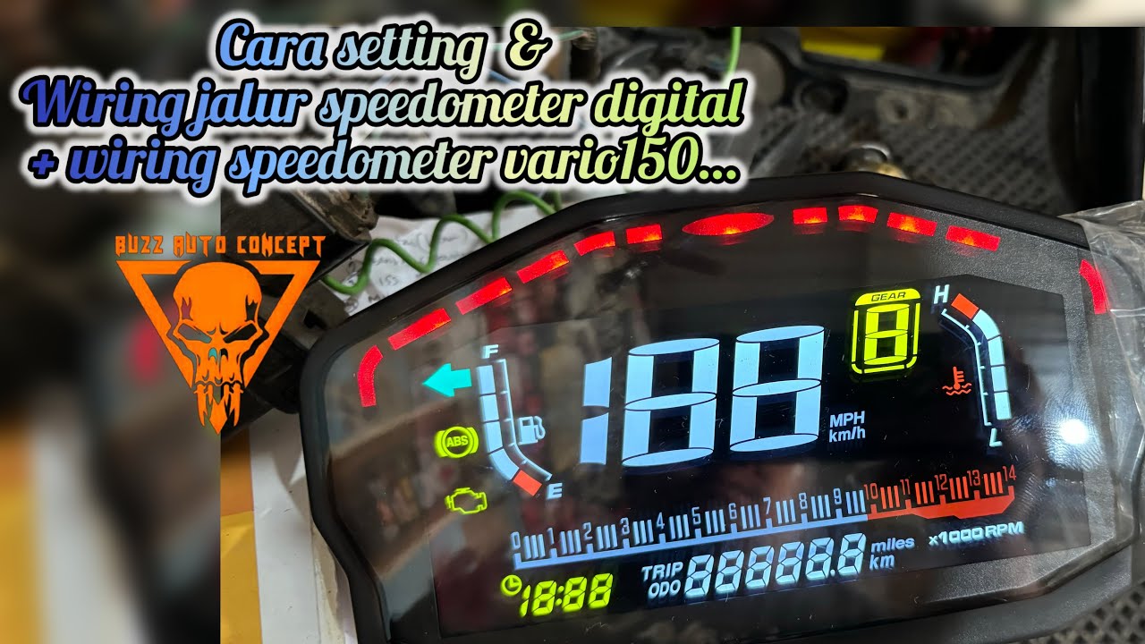 Cara pasang - setting dan wiring jalur speedometer digital replika ducati…..