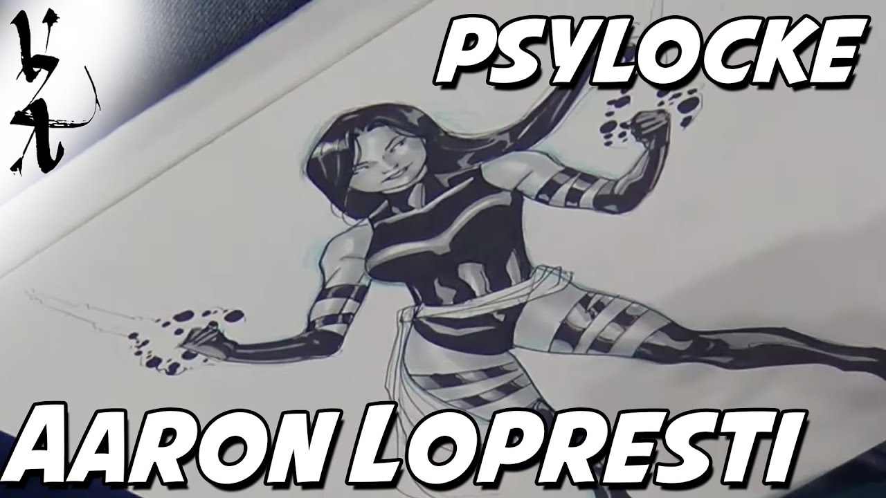 Aaron Lopresti drawing Psylocke