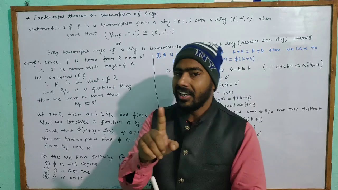 FUNDAMENTAL THEOREM OF HOMOMORPHISM OF RINGS