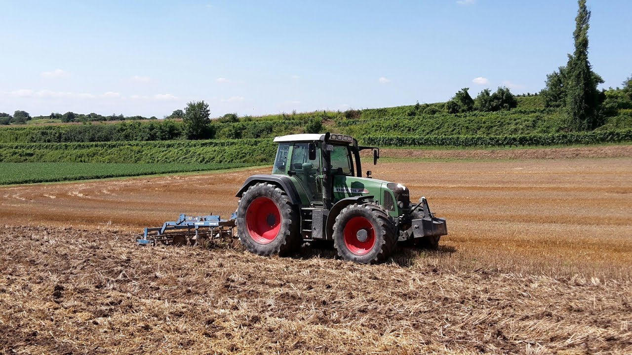 Stoppelsturz 2019 im Getreide | Fendt 718 Vario mit Lemken Smaragd 9