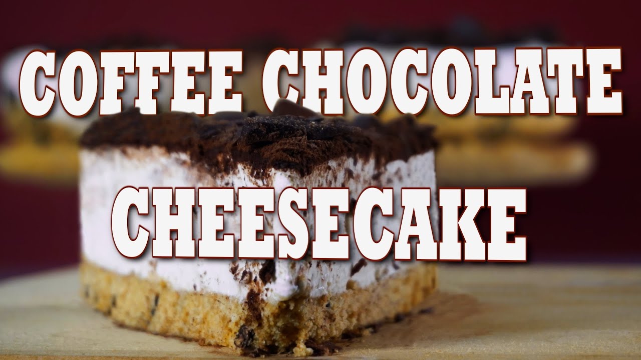 No Bake Mocha Cheesecake Recipe ☕ Coffee Chocolate Cheesecake No Gelatin