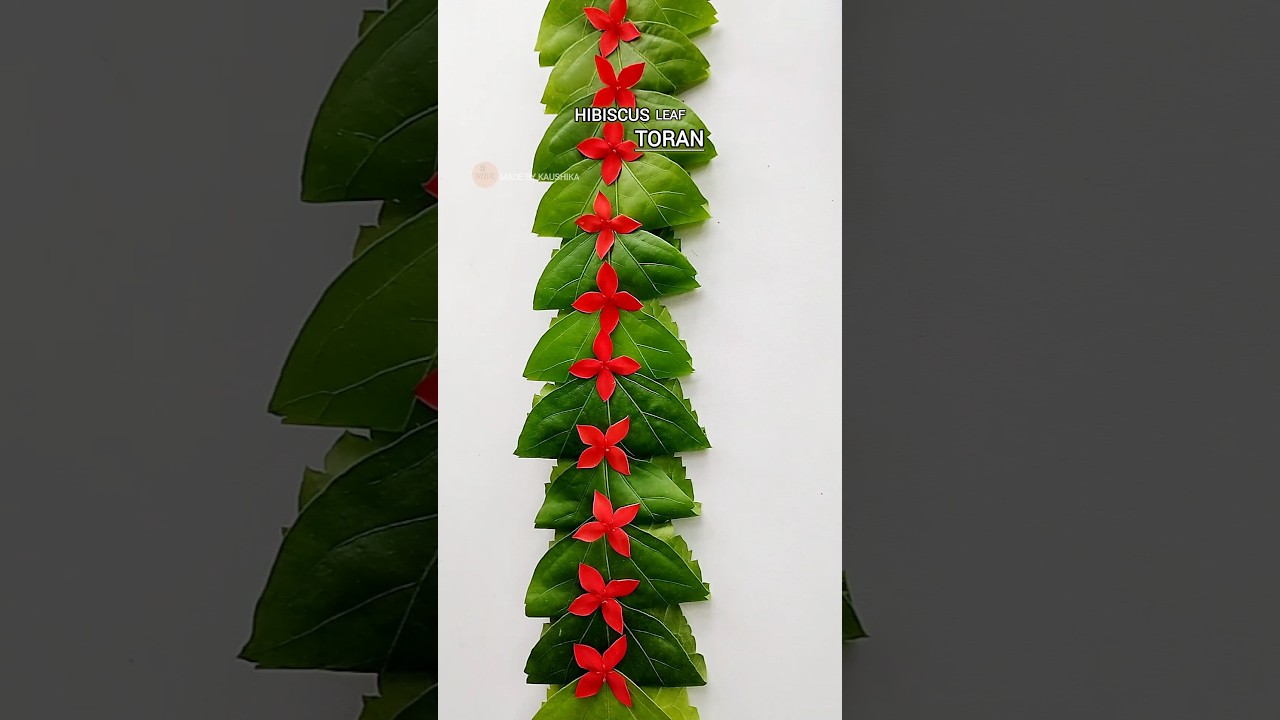 Hibiscus Leaf Toran 🌿🌸 | Rangan Flower Door Hanging | Easy Festive Decor #Shorts