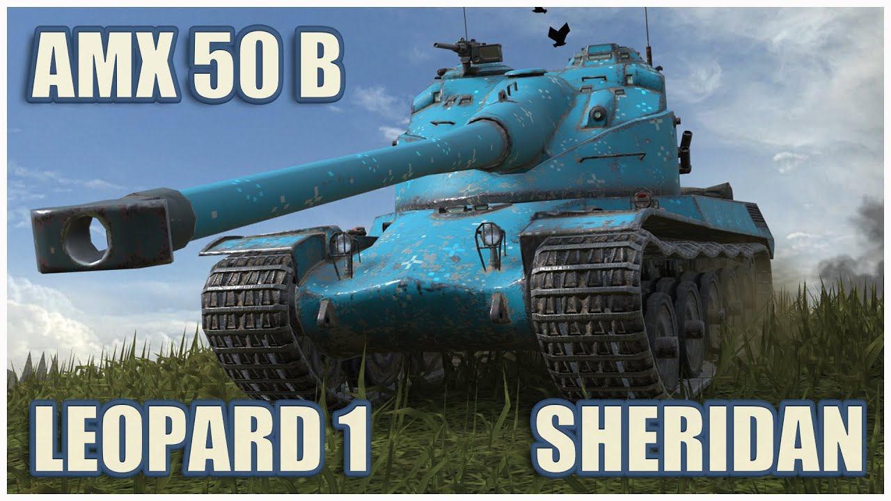 AMX 50 B, Leopard 1 & Sheridan • WoT Blitz Gameplay