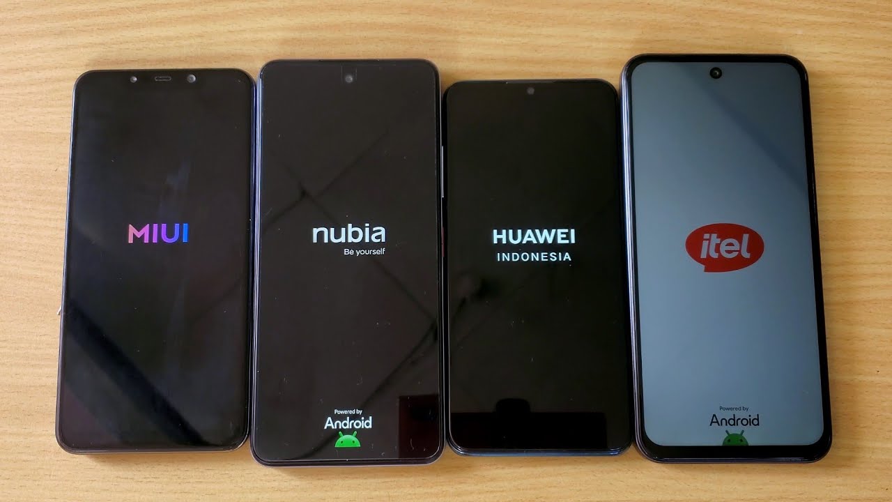 Boot Animation Four Budget android phone Brands,Xiaomi,Huawei,Nubia,Itel