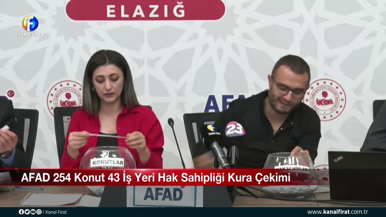 Canlı Yayın AFAD 254 Konut 43 İş Yeri Hak Sahipliği Kura Çekimi 06 10 2023