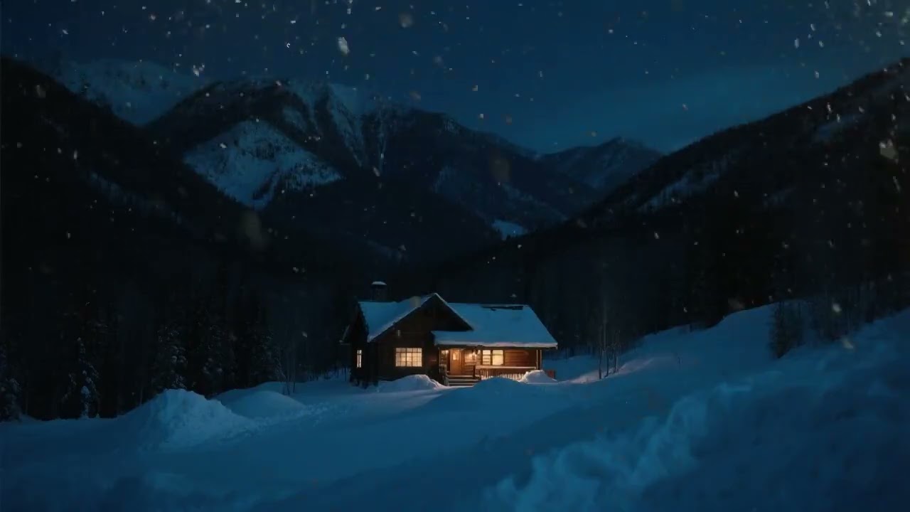 Icy Storm Winds  for Meditation & Calm  & Brown Noise 8 hours