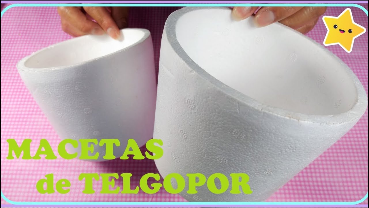 2 MACETAS con envases de TELGOPOR🌷Ideas con Potes de helado #diycraftideas #macetas #unicel #hogar♻