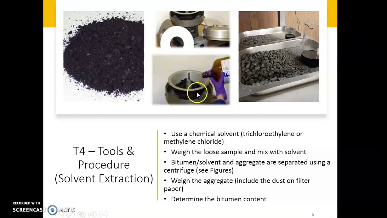 Lab Briefing T4 - asphalt extraction & T5 - sieve analysis