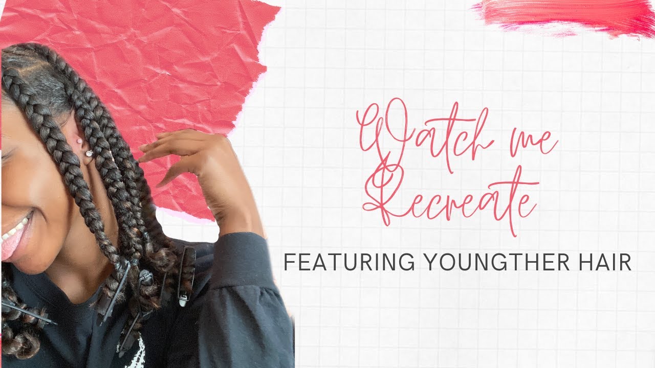 Recreating Short Knotless Braids Hairstyle | Youngther hair | Jada Mae