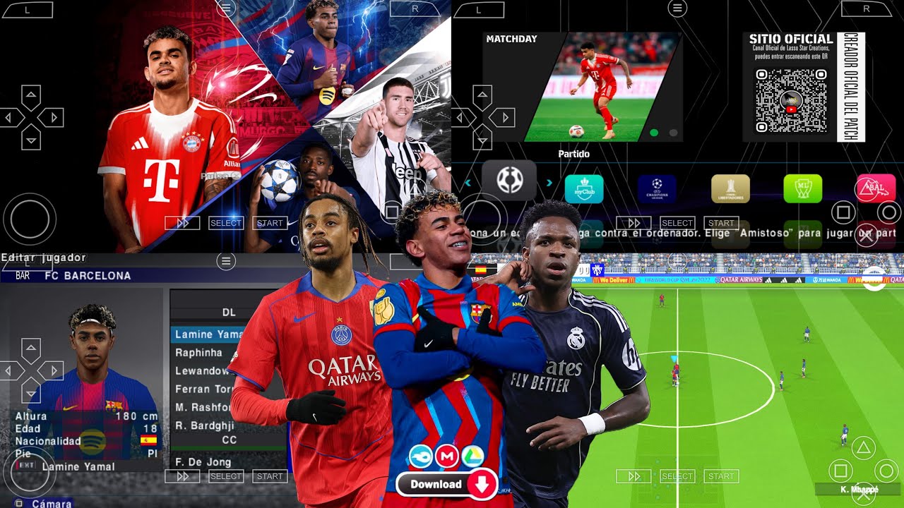 eFootball PES 2026 PPSSPP Android Offline Full Update UCL & League Kits 25/26 Season 4k Graphics