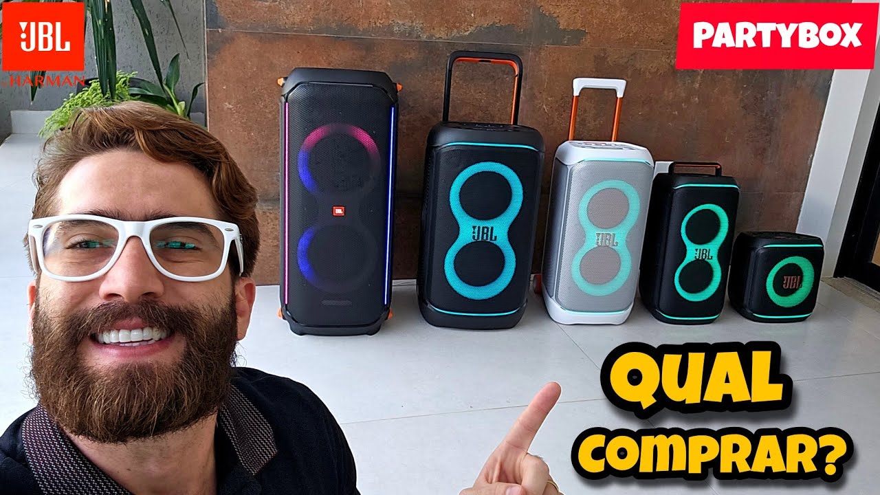 AS MELHORES CAIXAS DE SOM PARTYBOX DA JBL! QUAL COMPRAR? QUAIS AS DIFERENÇAS? (Comparativo)
