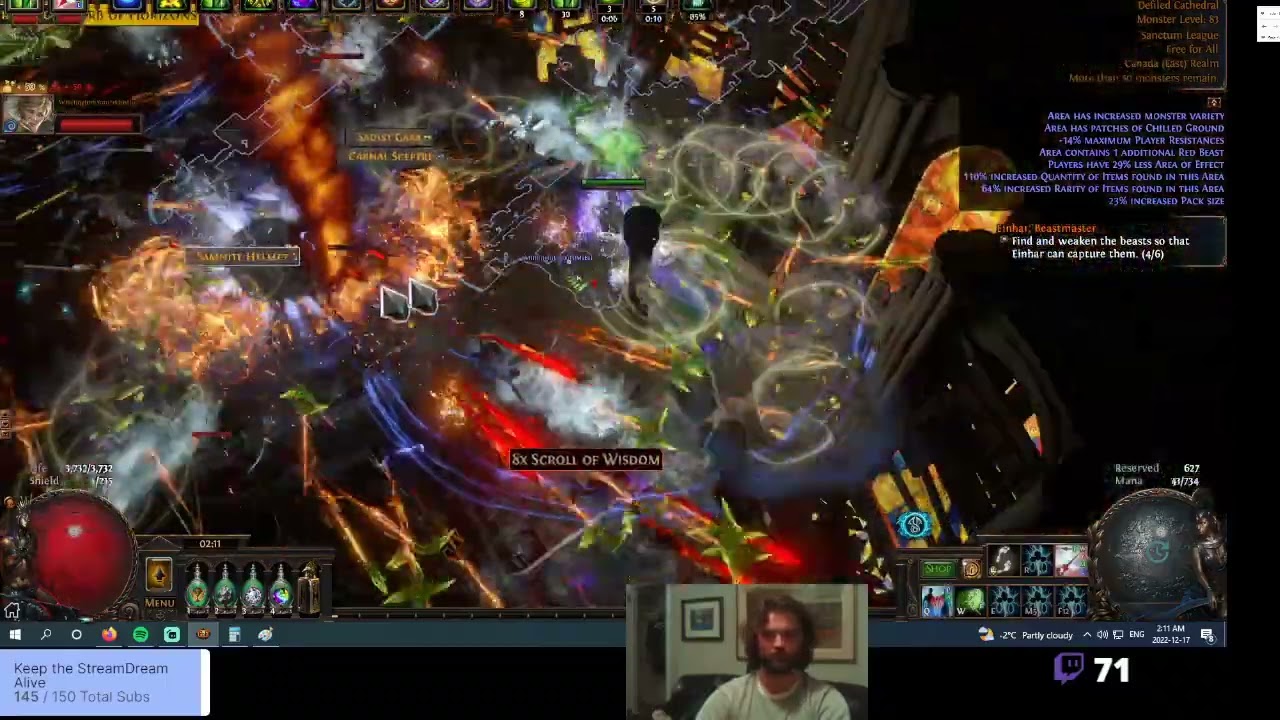 [PoE Sanctum] Divine Altar: 14 raw divine drops in 1 map?!