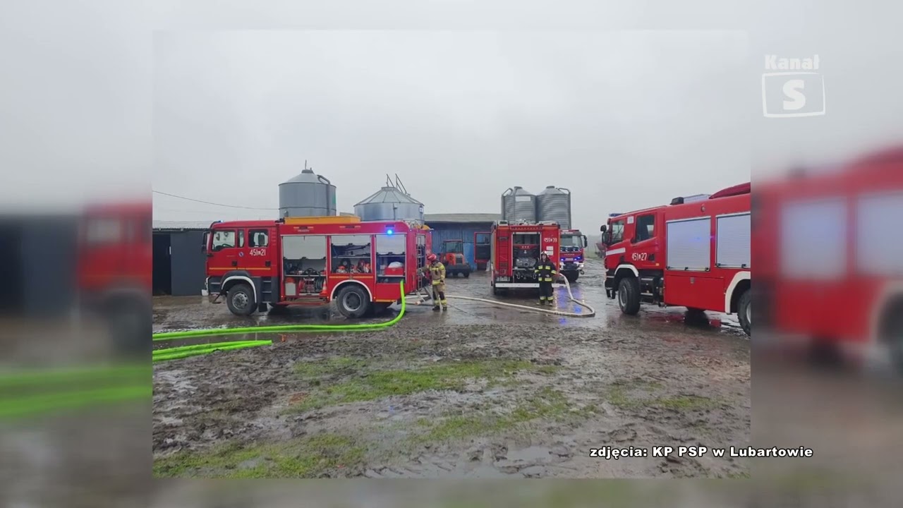 Pożar w miejscowości Łucka - Telewizja Kanał S