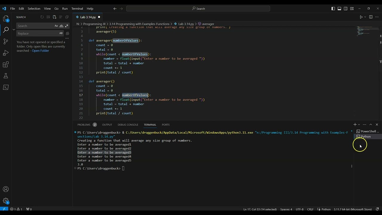 3.14 Programming with Examples-Functions
