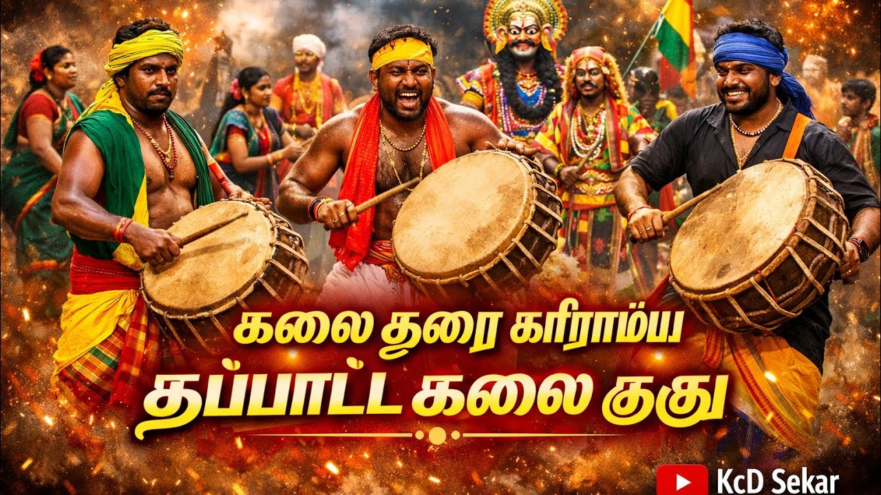 கலை துரை கிராமிய தப்பாட்ட கலைக்குழுவினர் தப்பாட்டம் கபிலர்மலை அருள்மிகு ஸ்ரீ பாலசுப்ரமணிய சுவாமி 