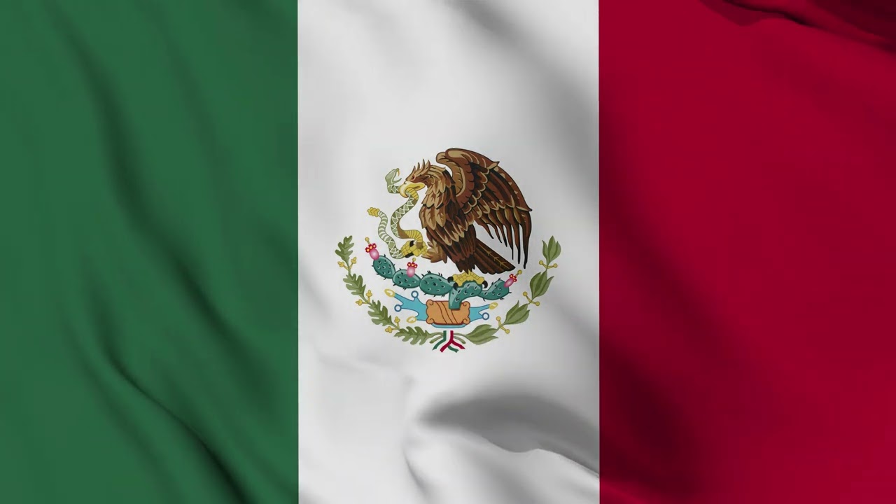 Bandera de Mexico ondeando calidad 4K una hora completa. Mexican Flag 4K 1 hour