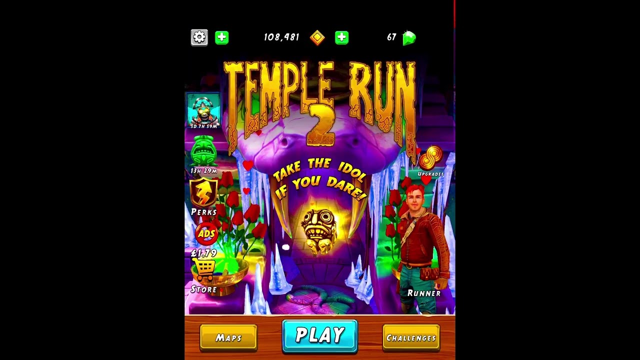 Temple run 2-gameplay of Winter Wasteland❄️ and Volcano Island🌋
