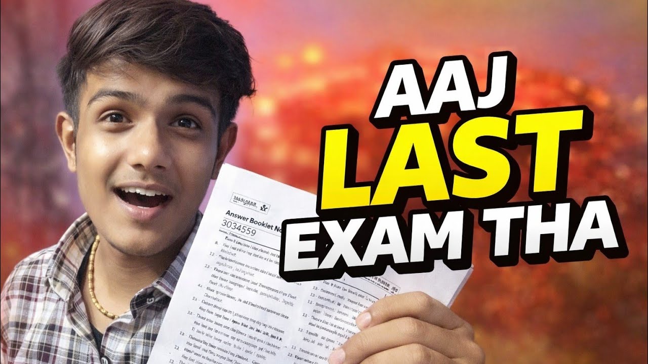 Finnely aaj last exam tha 🤧😮‍💨