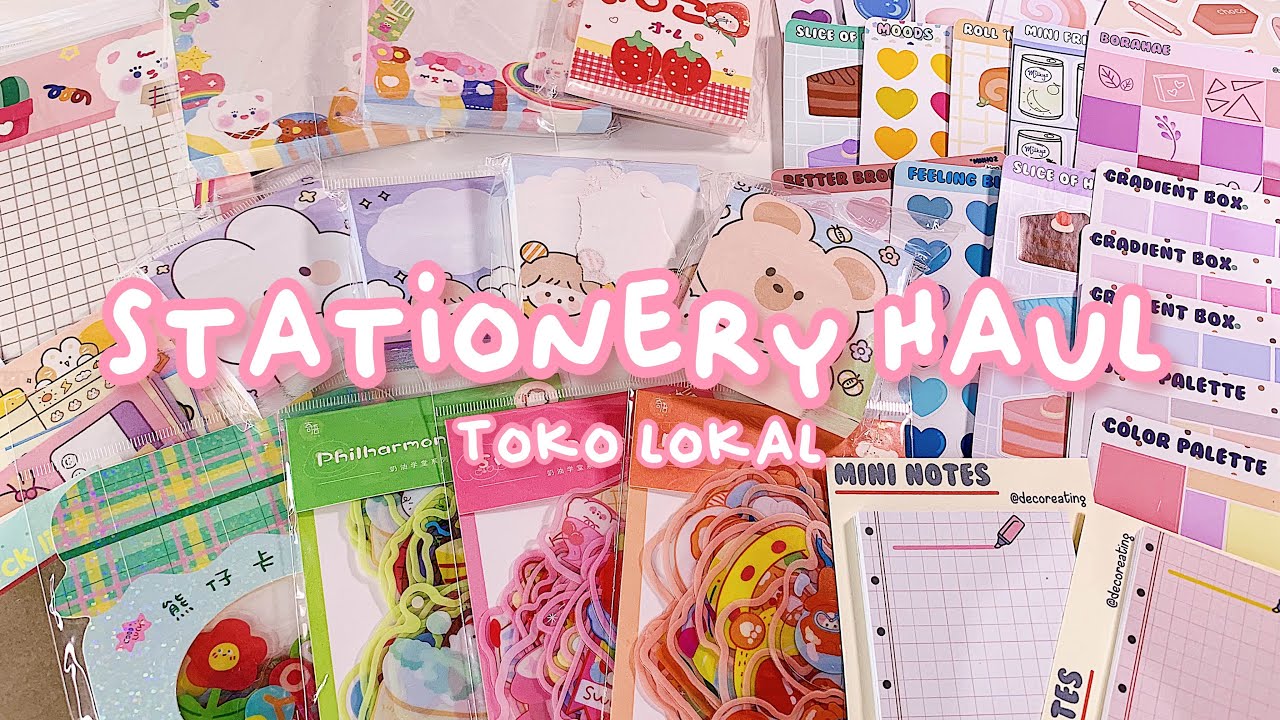 •. Stationery Haul #37 Toko Lokal! Sticker Sheets, Sticker Flakes, Memopad .•