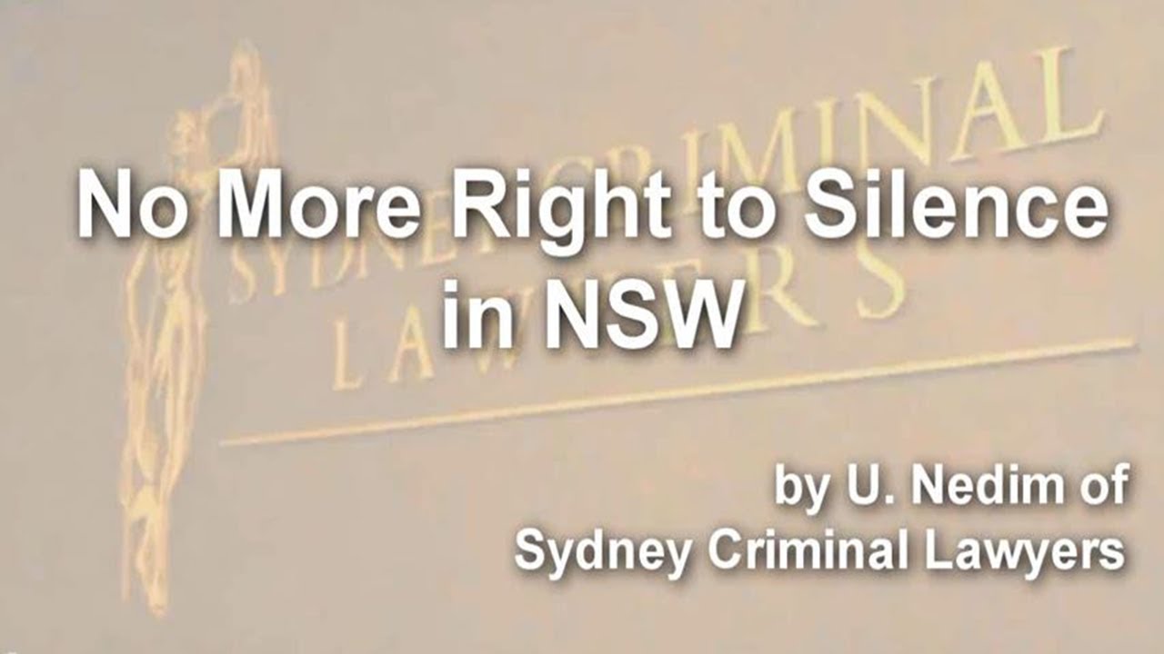 No More Right to Silence in NSW