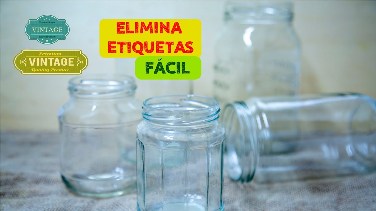 7 TRUCOS RÁPIDOS y FÁCILES para QUITAR ETIQUETAS de FRASCOS de CRISTAL