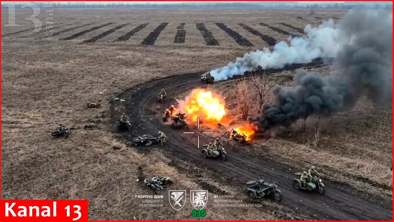 Еще одно нападение крупной российской мотоциклетной группировки в украинских степях закончилось т...