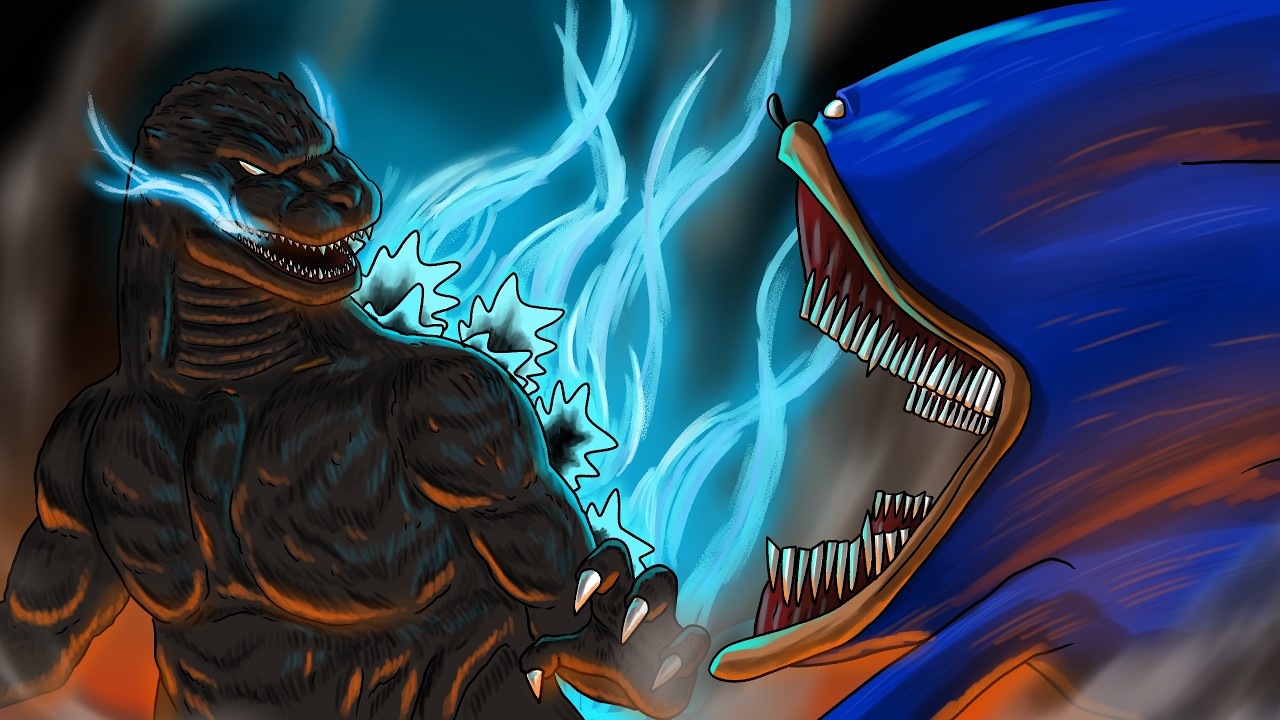 Godzilla vs. Shin Sonic (Animation)