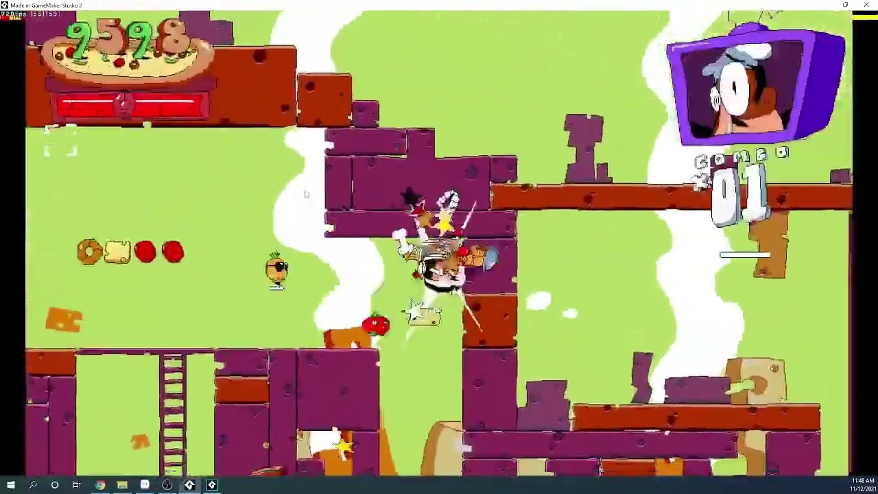 Pizza Tower - McPig playtesting Ancient Cheese and Bloodsauce Dungeon in November 2021