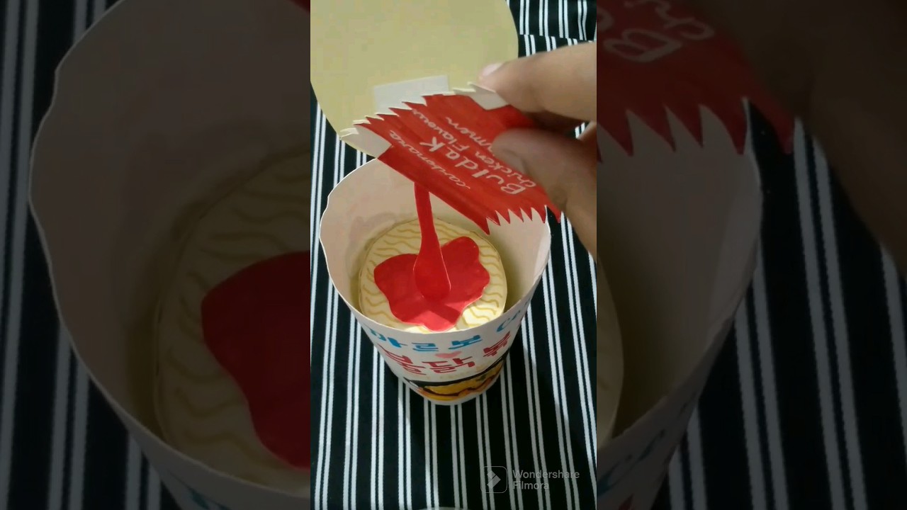 🍜diy paper korean convenient store buldak ramen 🍜  #shorts #youtubeshorts #buldak #ramen #foryou
