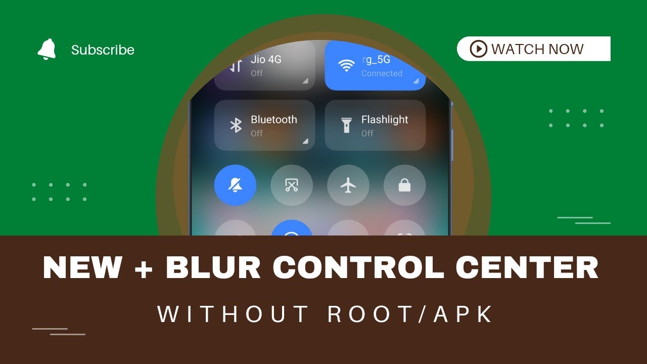 Install New MIUI 13 Control Center in any Xiaomi Device 😍😍 | Control Center Blur Back without root🔥🔥