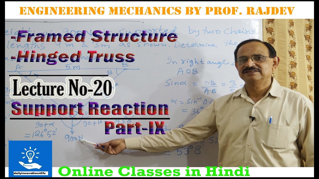 Support Reaction (हिन्दी में) Part-XI