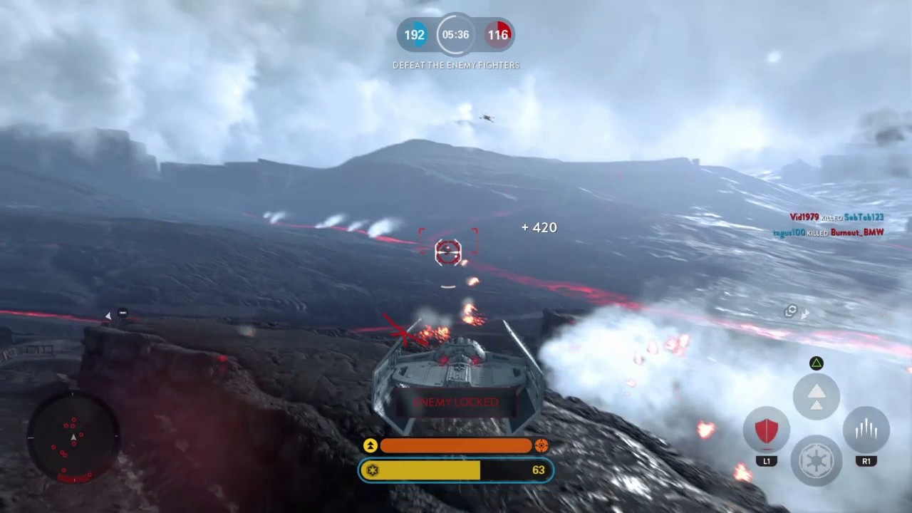 Star Wars Battlefront | TIE Advanced X1 Gameplay