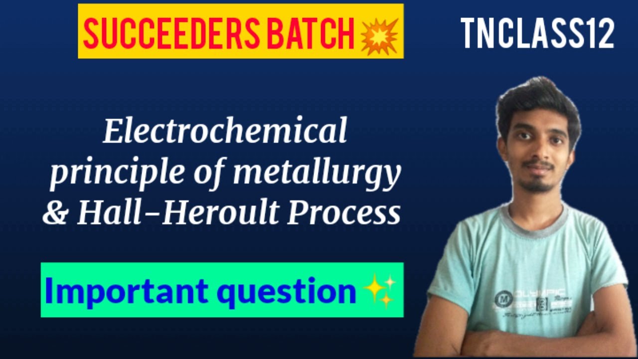 Electrochemical Principle of Metallurgy & Hall-Heroult Process|Class12|Metallurgy